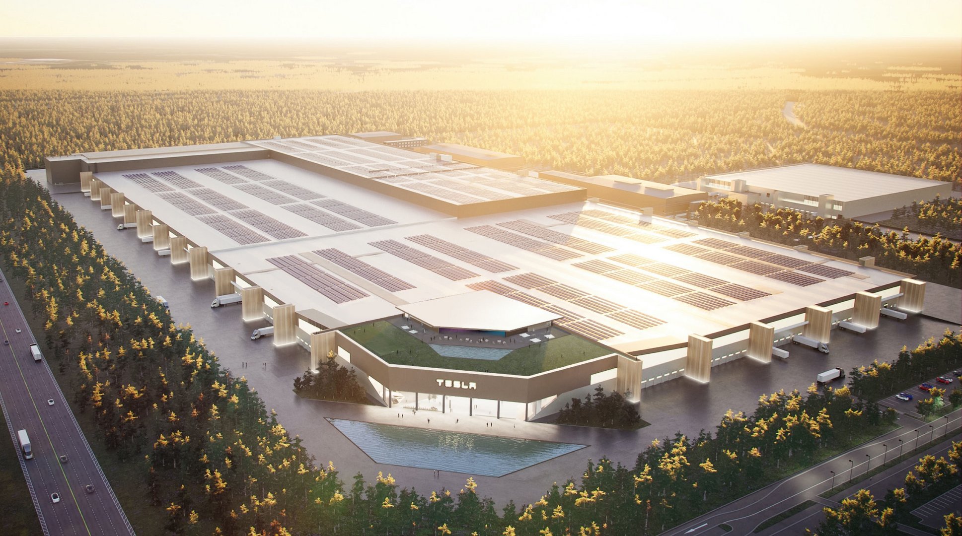 image Tesla&#8217;s €5.8bn high-volume electric vehicle plant outside Berlin is on hold
