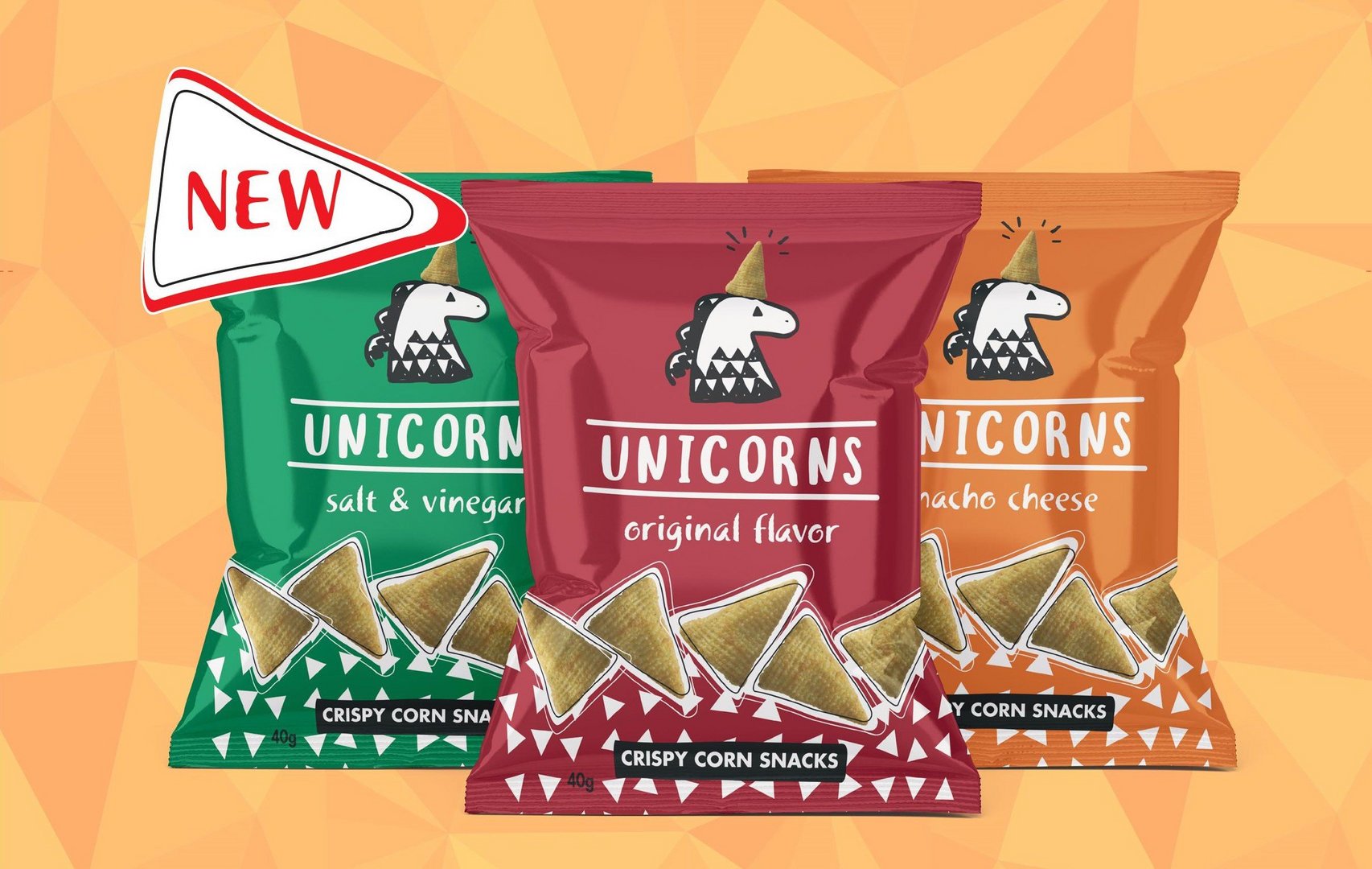 image UNICORNS: New crunchy corn snacks