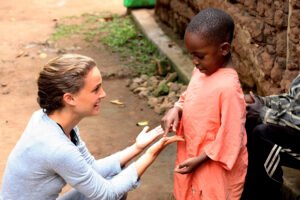feature andrew actress natalie portman on a previous campaign in kenya