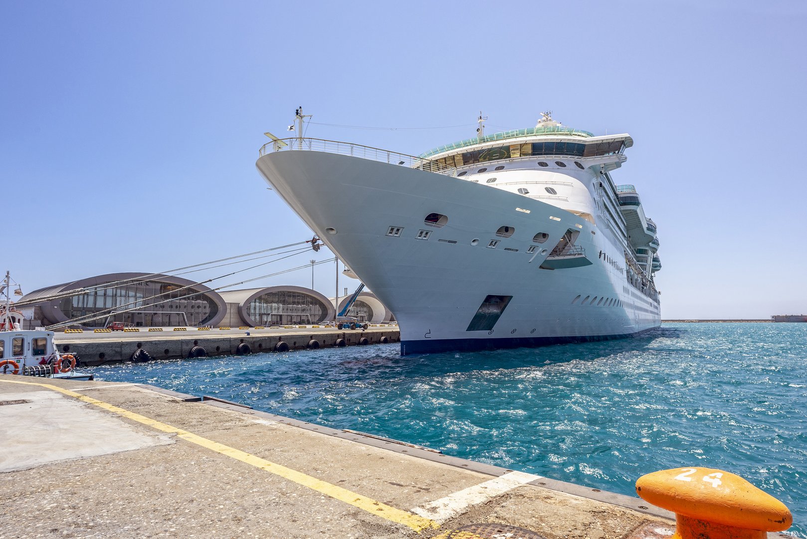 image Luxury cruise liner in Limassol to prepare for summer routes