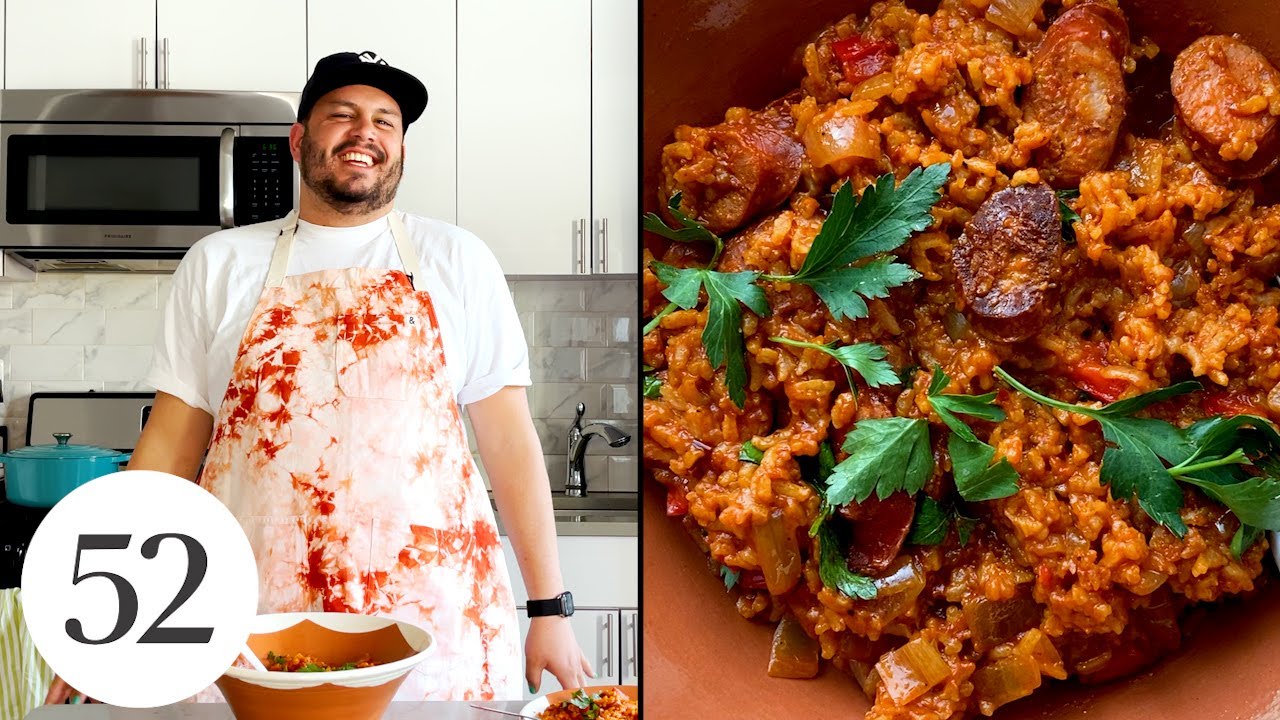 image One-pot Portuguese rice with smoked pork sausage