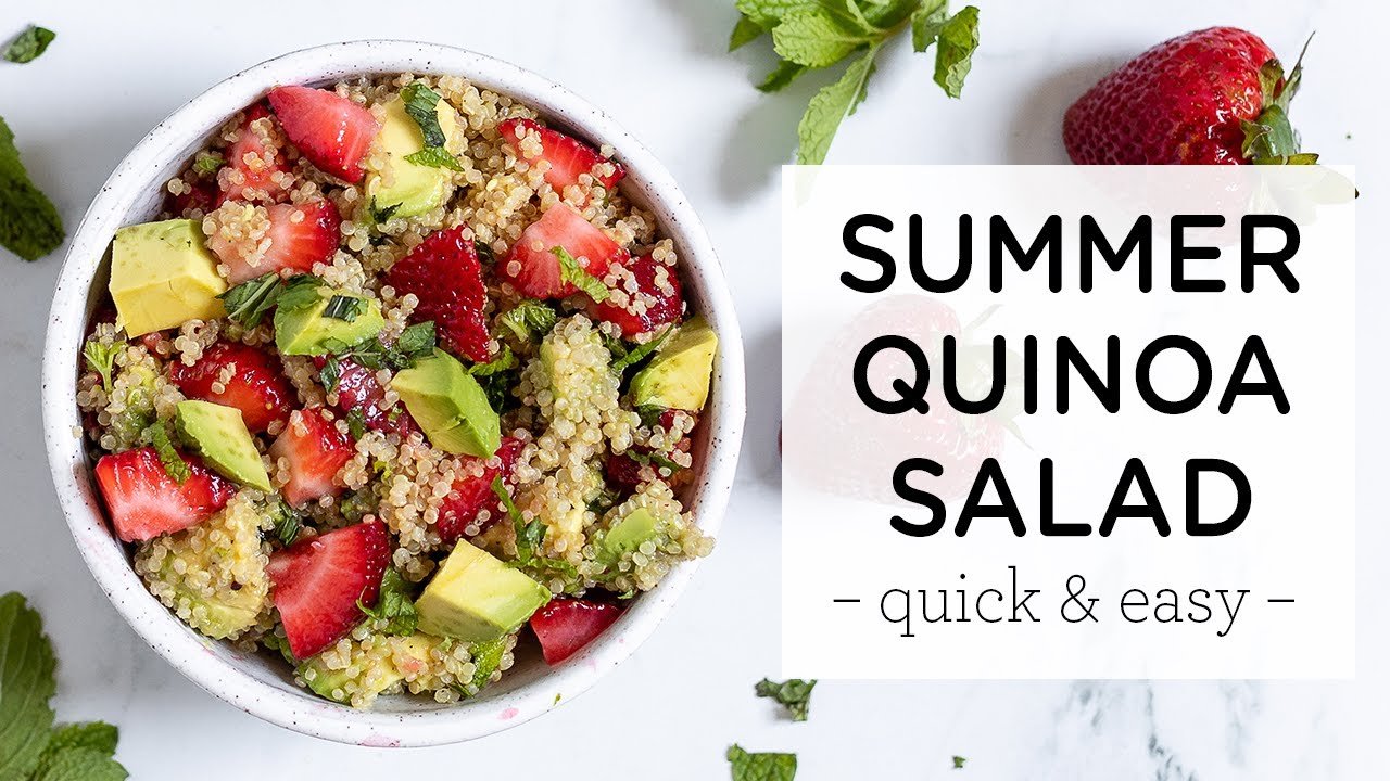 cover Summer quinoa salad with strawberries and avocado