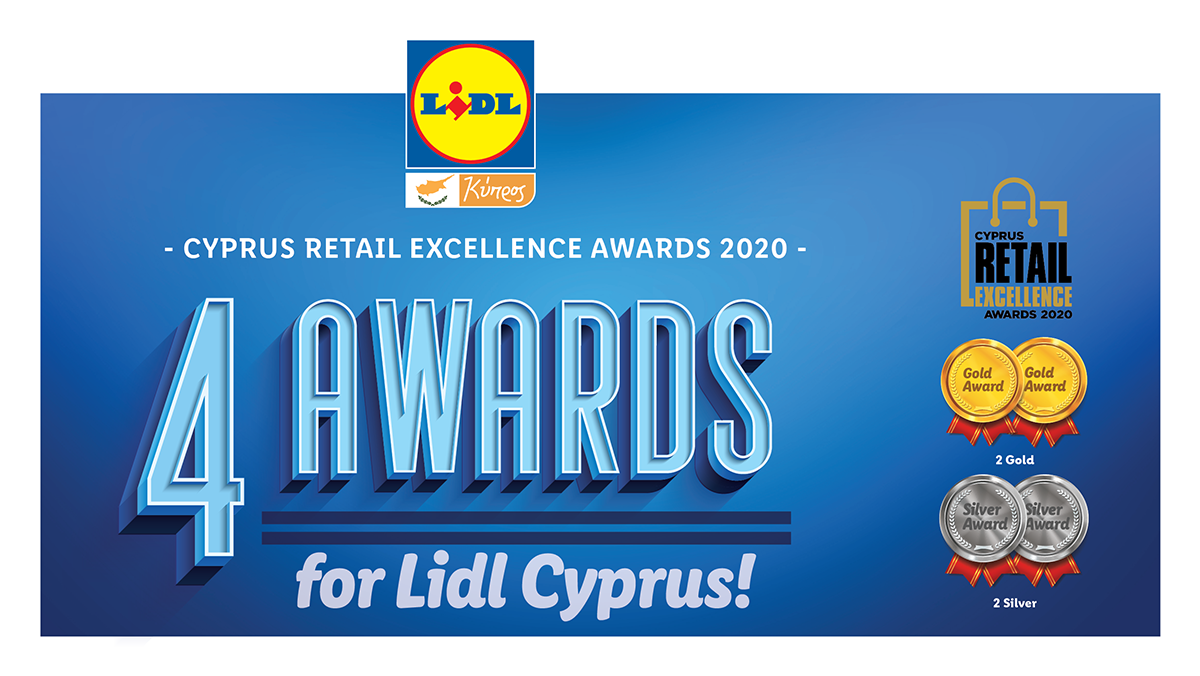 cover Quadruple recognition for Lidl Cyprus at the Cyprus Retail Excellence Awards