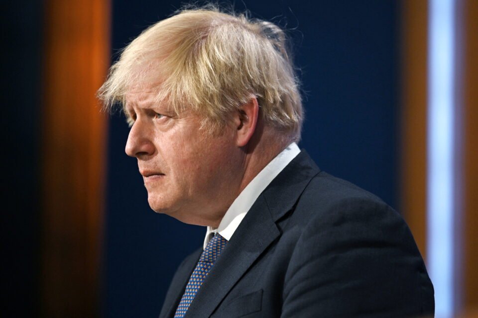 britain's prime minister boris johnson holds a news conference in london