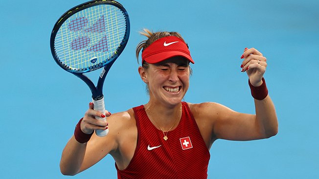 image Bencic goes for gold as Djokovic cruises into semis