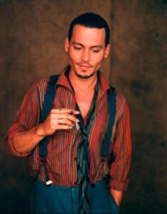 feature3 johnny depp in a pinstripe shirt for chocolat