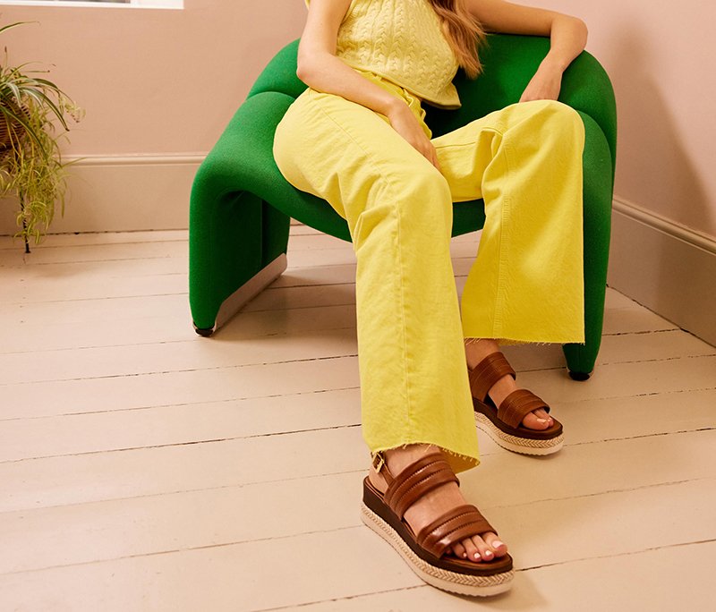cover Summer’s hottest sandal trends, from flatforms to strappy heels