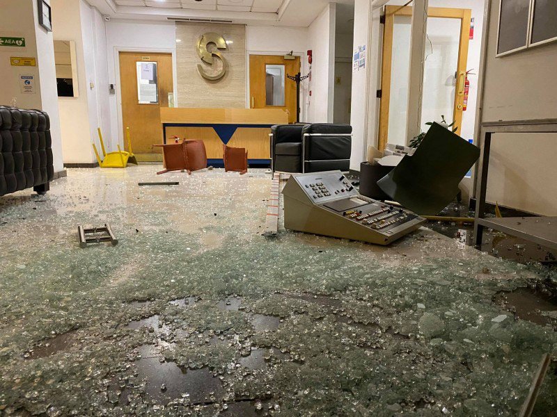 A Sigma office after the attack (Photo: Christos Theodorides)
