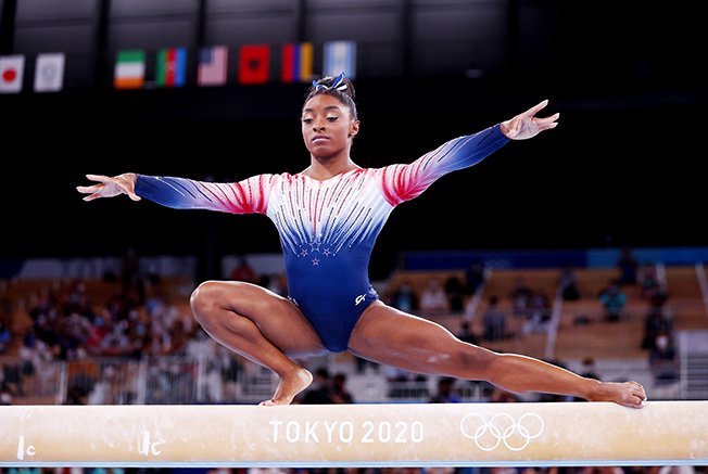 image Biles returns to claim balance beam bronze