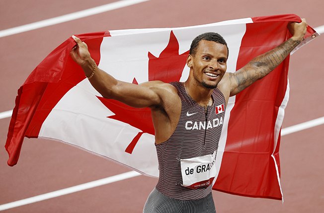 image Gold for De Grasse, another huge 400m hurdles record