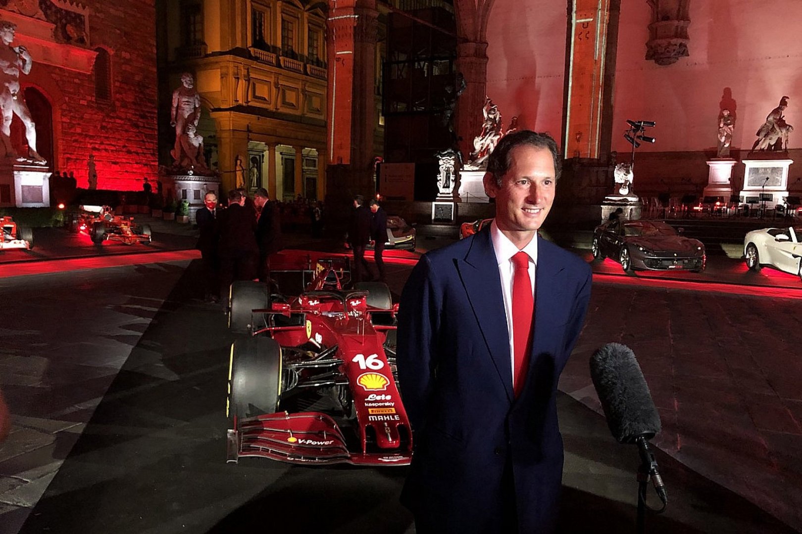 image Ferrari boss, as earnings triple, welcomes electric cars