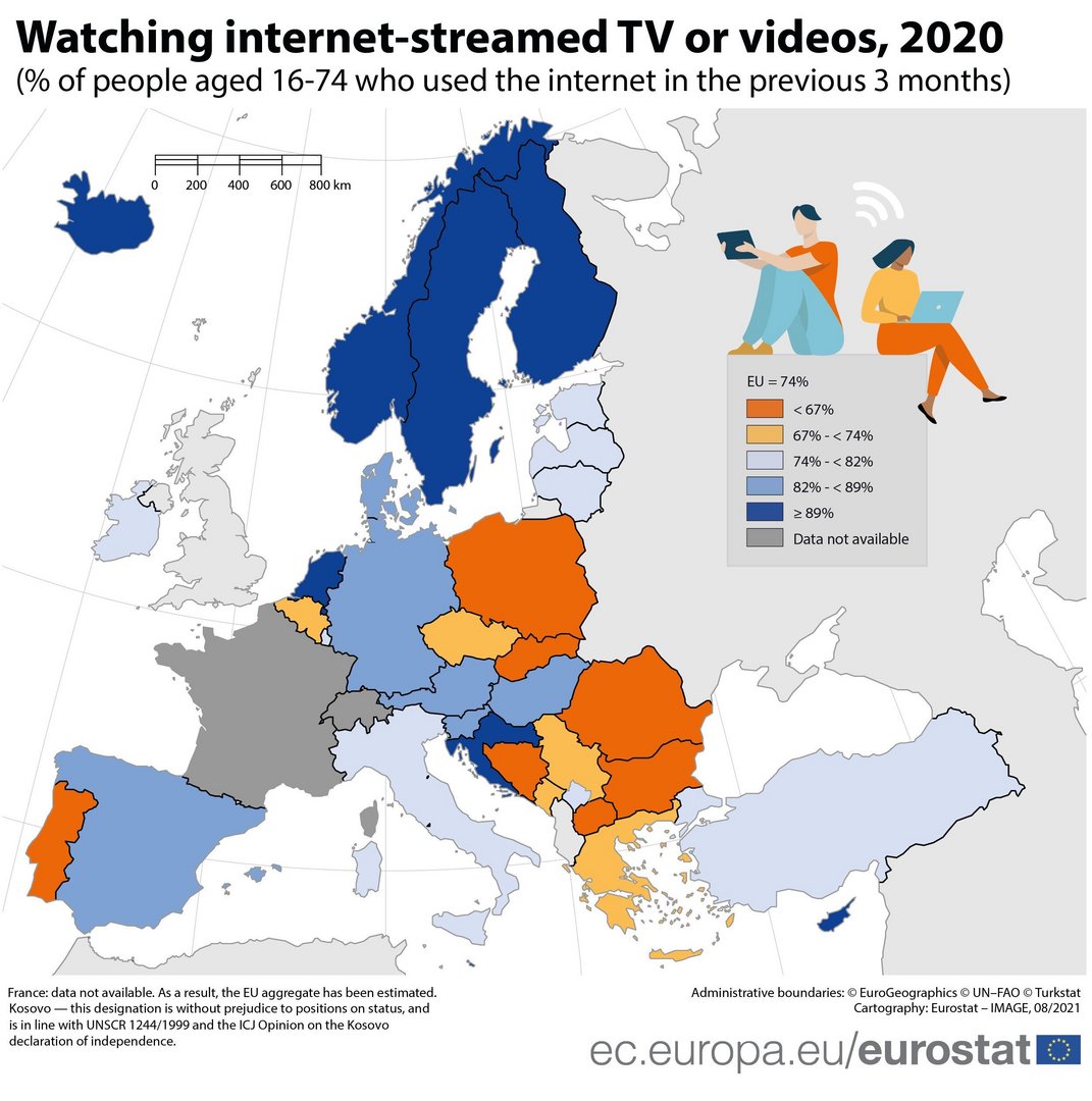 image Cyprus joint top in EU in streaming TV and video
