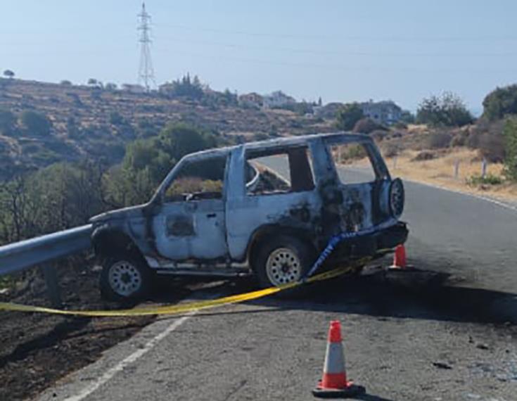 image Water development department vehicle set on fire after engine stolen