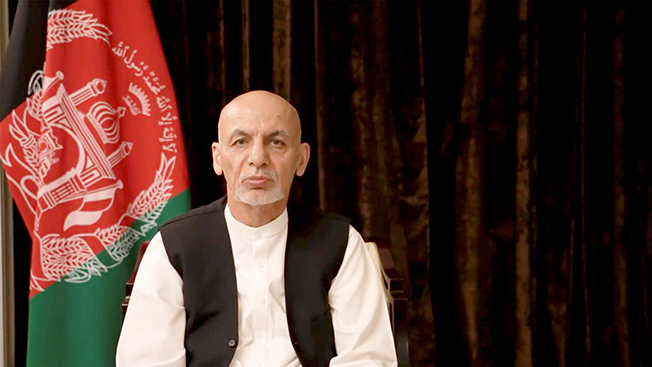 image Exiled Ghani apologizes to Afghan people