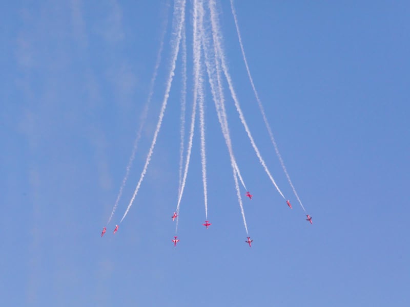 image Red Arrows put on display in Cyprus flypast (photos)