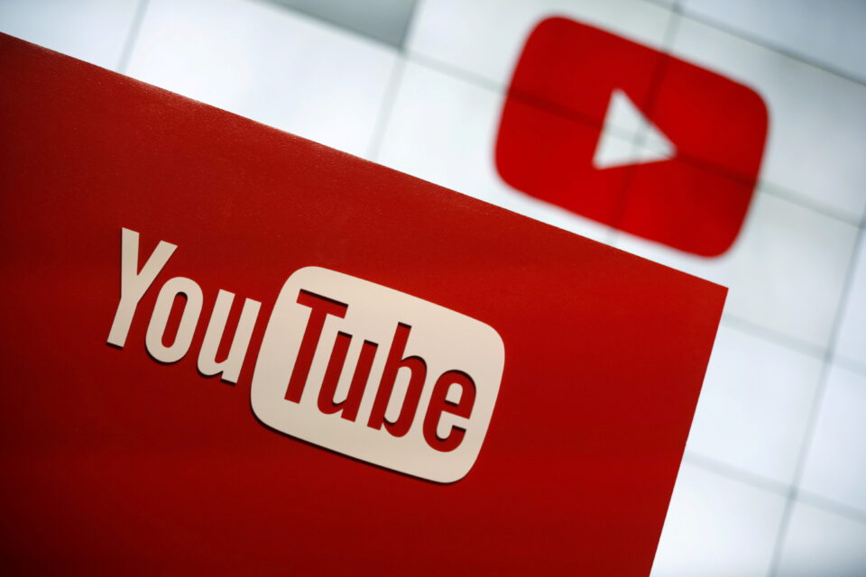 file photo: a youtube logo seen at the youtube space la in playa del rey, los angeles, california, united states