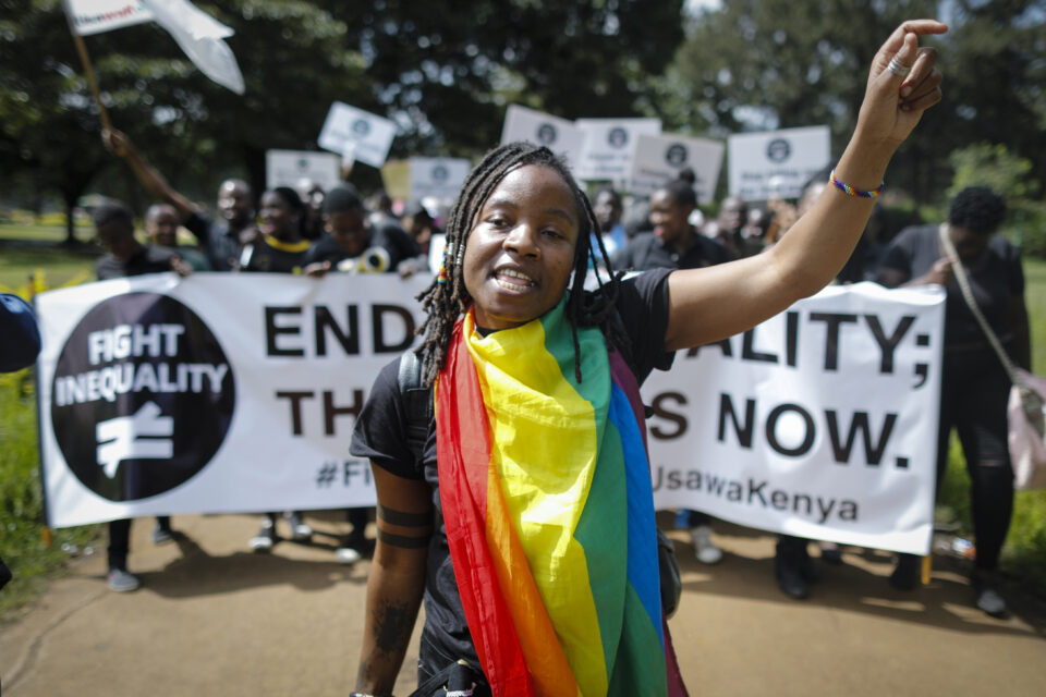 kenyan activists protest against inequality