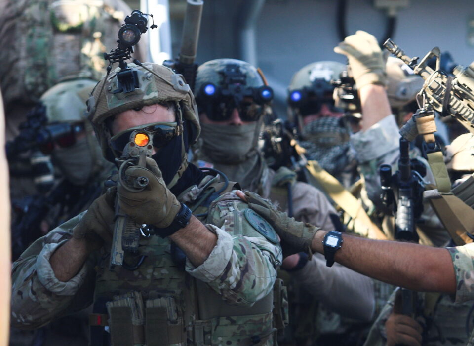 members of the special operations team of the cypriot national guard and u.s. navy seals participate in a joint military training in limassol