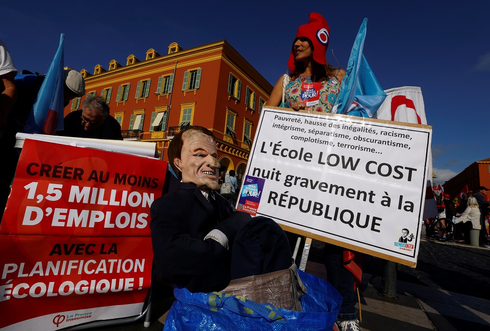 image French unions march for better pay as cost of living spikes