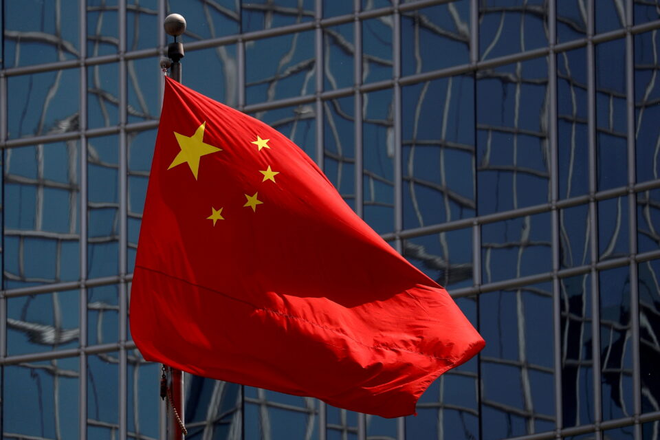 file photo: the chinese national flag is seen in beijing, china