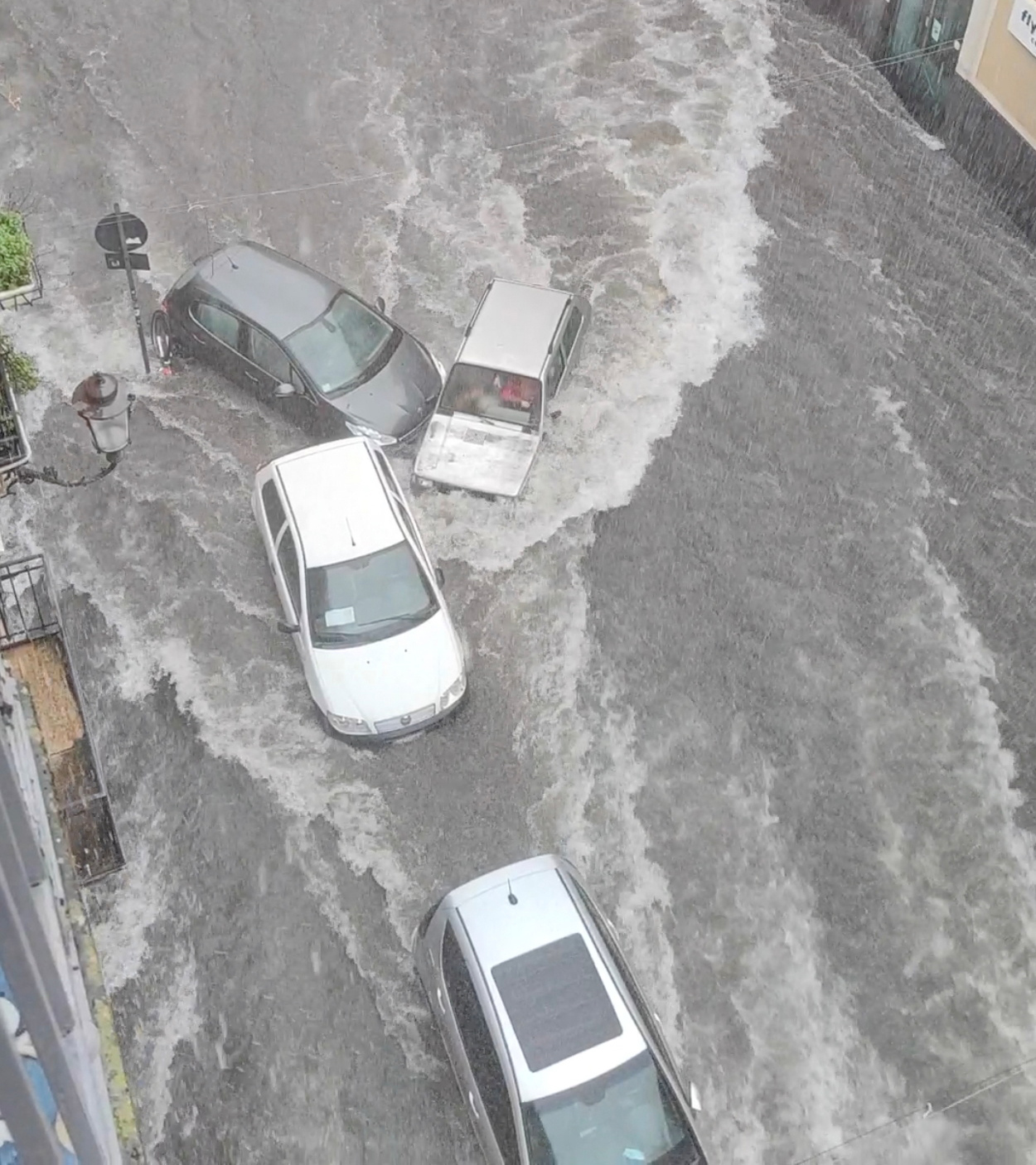 image Fierce cyclonic storm turns squares into lakes in southern Italy