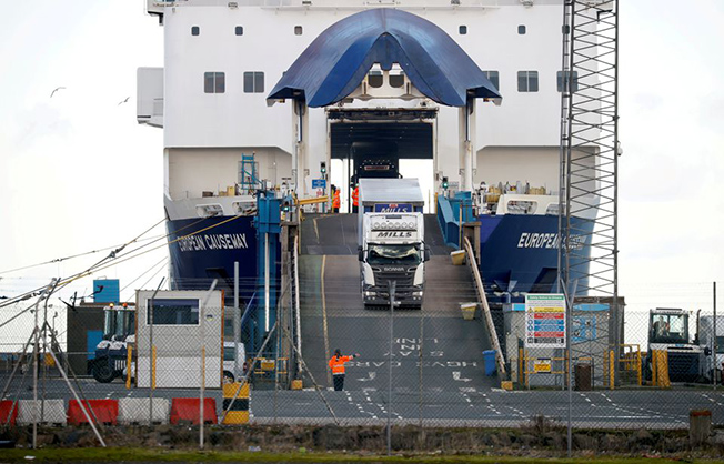image EU proposes easing checks on British trade to N. Ireland