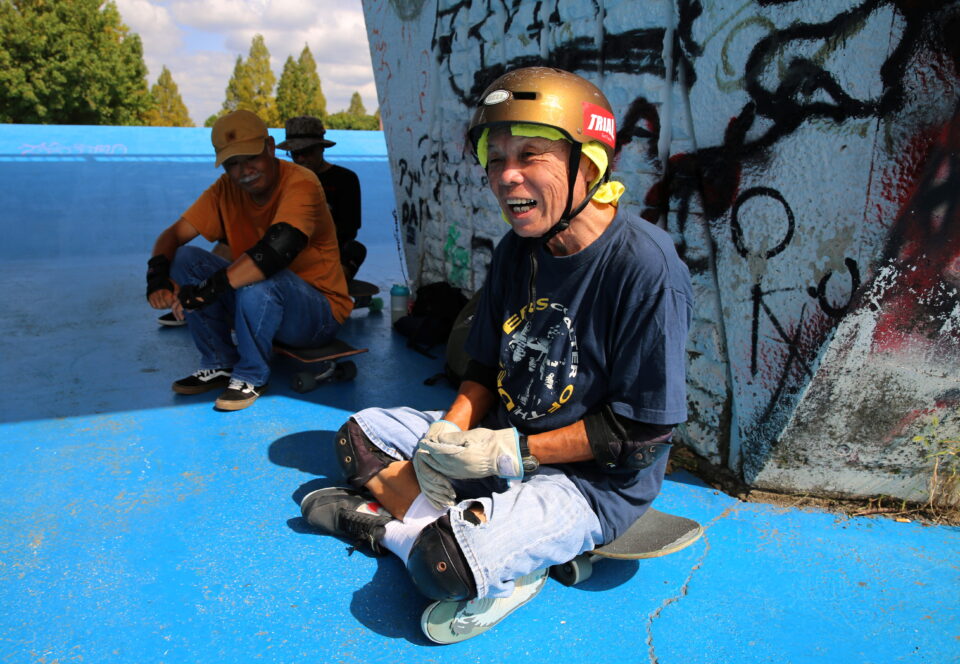 the 81 year old skater yoshio kinoshita in osaka