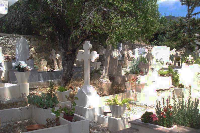 feature bejay tightly packed graves in the cemetery
