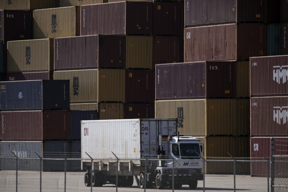 los angeles and long beach ports' backlogs have cargo traffic paralized