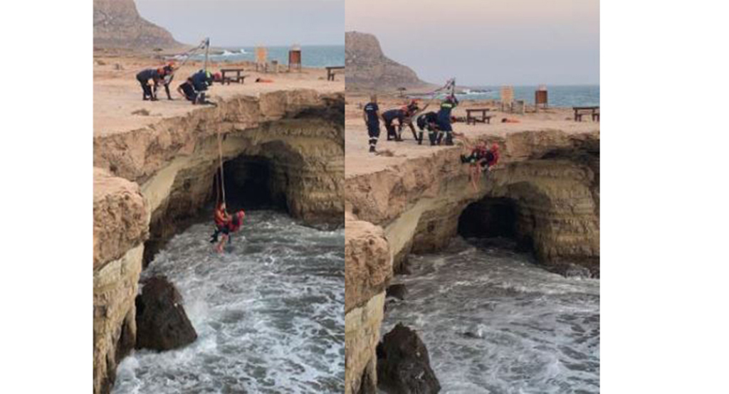 image Warning over diving off Cape Greco cliffs after four had to be rescued