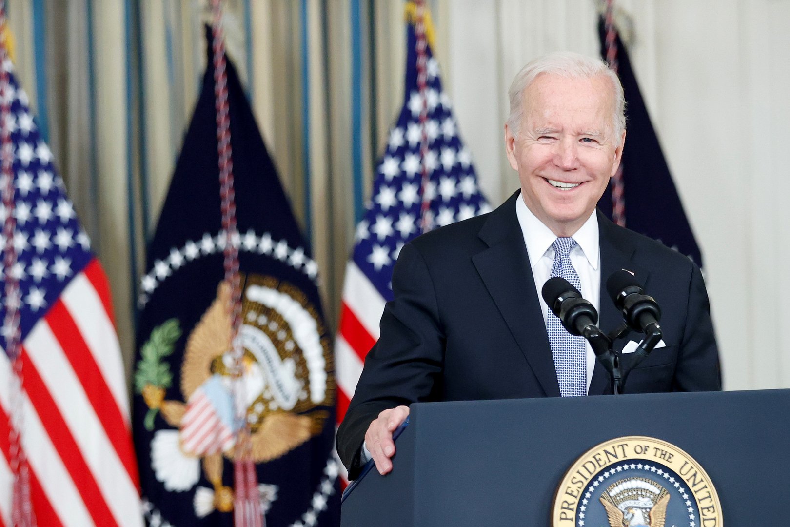 image &#8216;Finally, infrastructure week!&#8217; Biden says, cheering $1tn bill