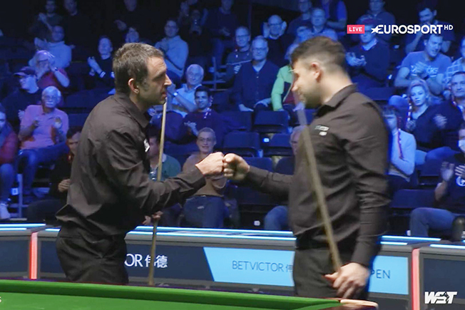 image &#8216;Rocket&#8217; Ronnie overcomes awful start to ease to win over Cyprus&#8217; Georgiou