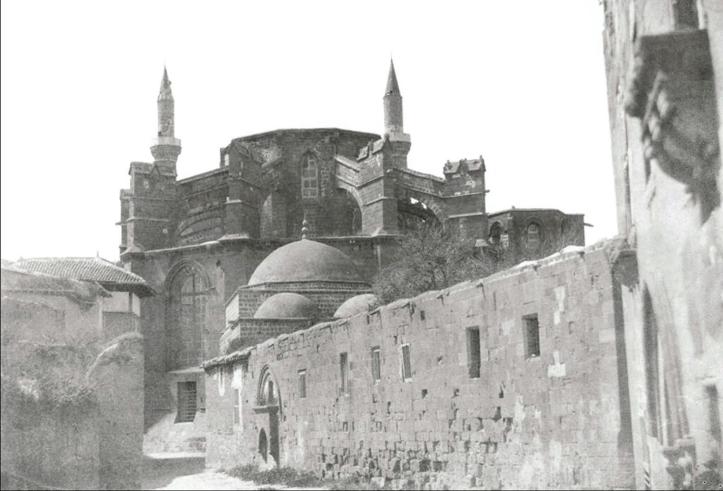 the earliest known photo of nicosia depicts the agia sophia mosque, and was taken by louis de clercq in 1859