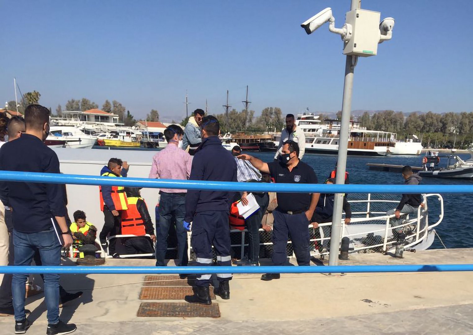 image 61 irregular migrants spend night in boat
