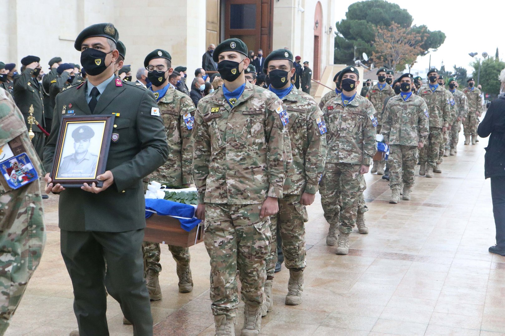image Remains of Greek soldiers travel back home