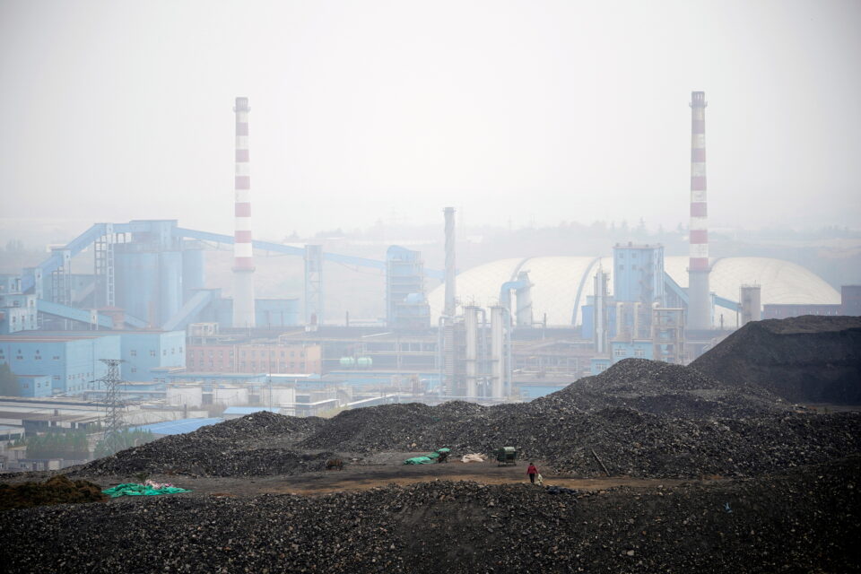 dunes of low grade coal are seen near a coal mine in ruzhou