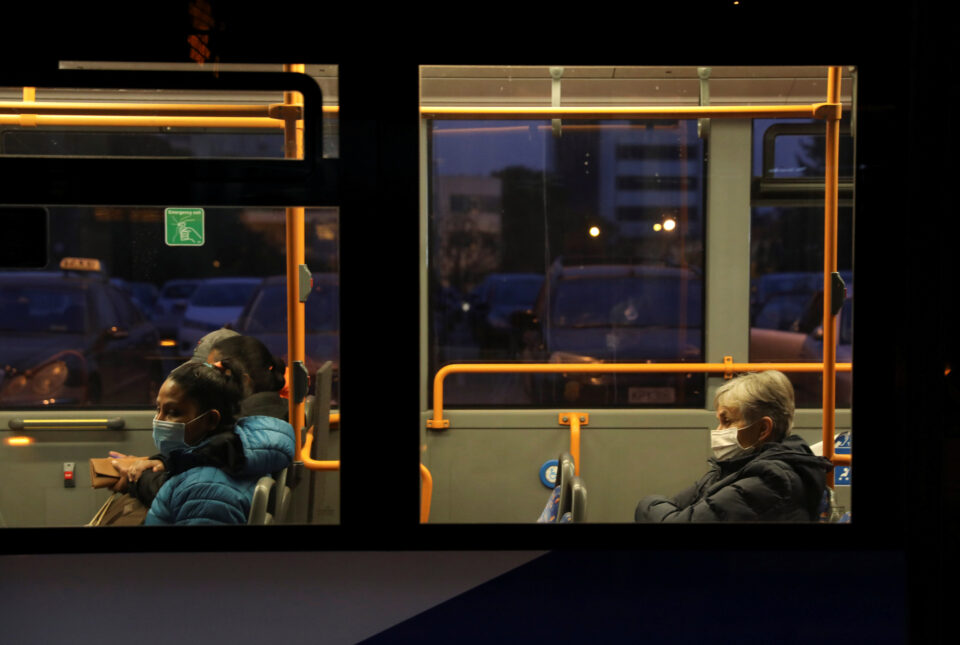 people commute on a bus amid the coronavirus disease (covid 19) pandemic in nicosia