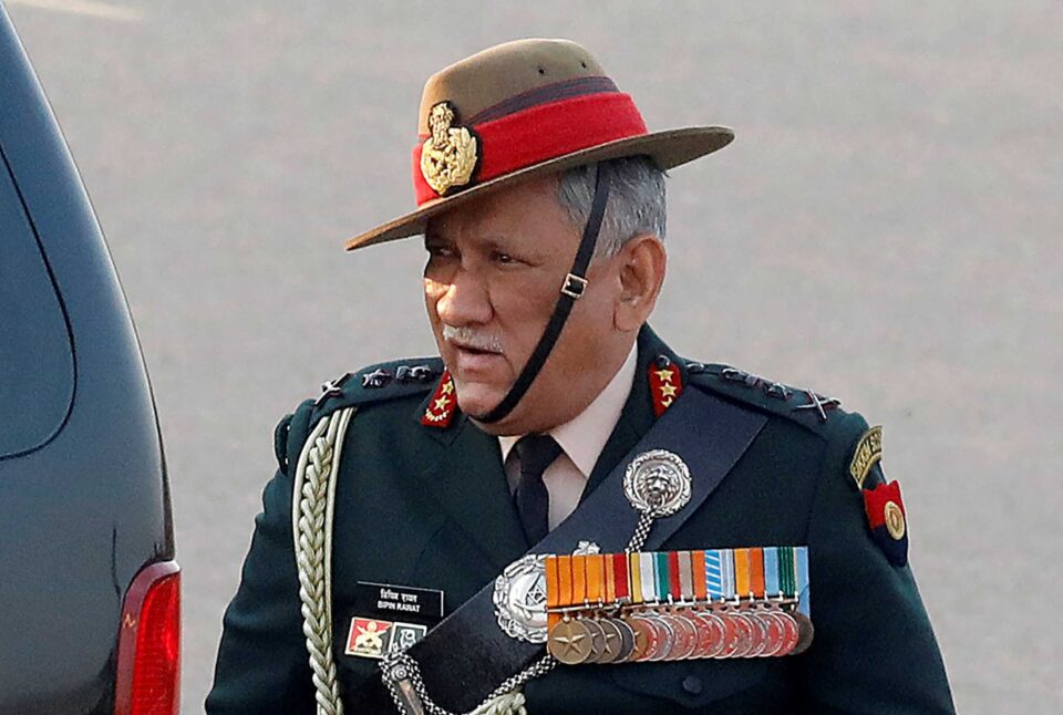 indian army chief general bipin rawat arrives for the beating the retreat ceremony in new delhi
