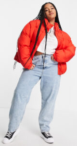 curve oversized recycled puffer jacket from asos