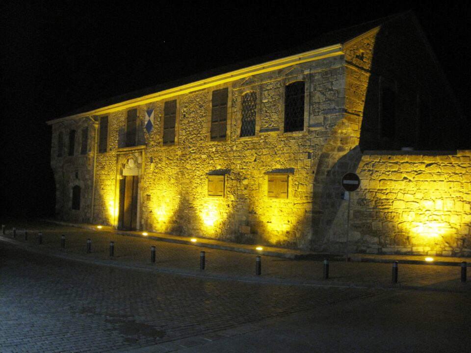 larnaca castle by night
