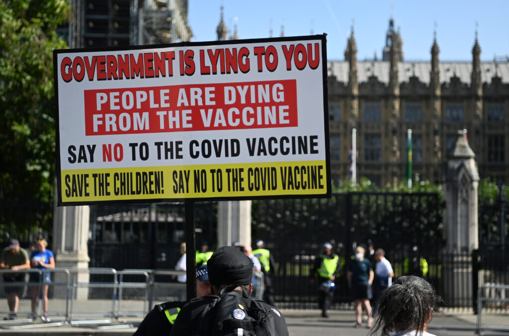 anti vaccination protest in london