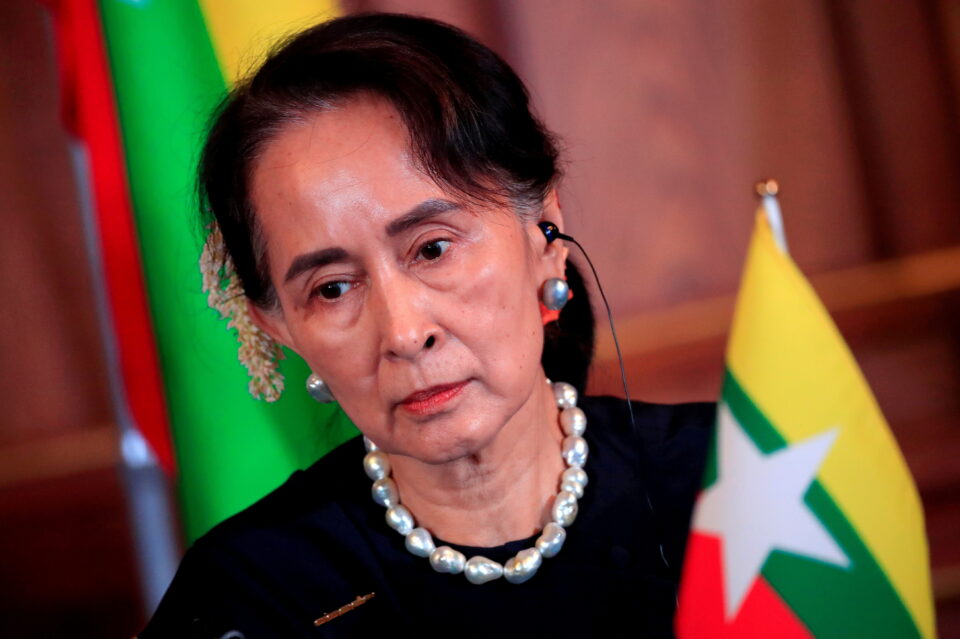 file photo: file photo: myanmar's aung san suu kyi attends the joint news conference of the japan mekong summit meeting in tokyo