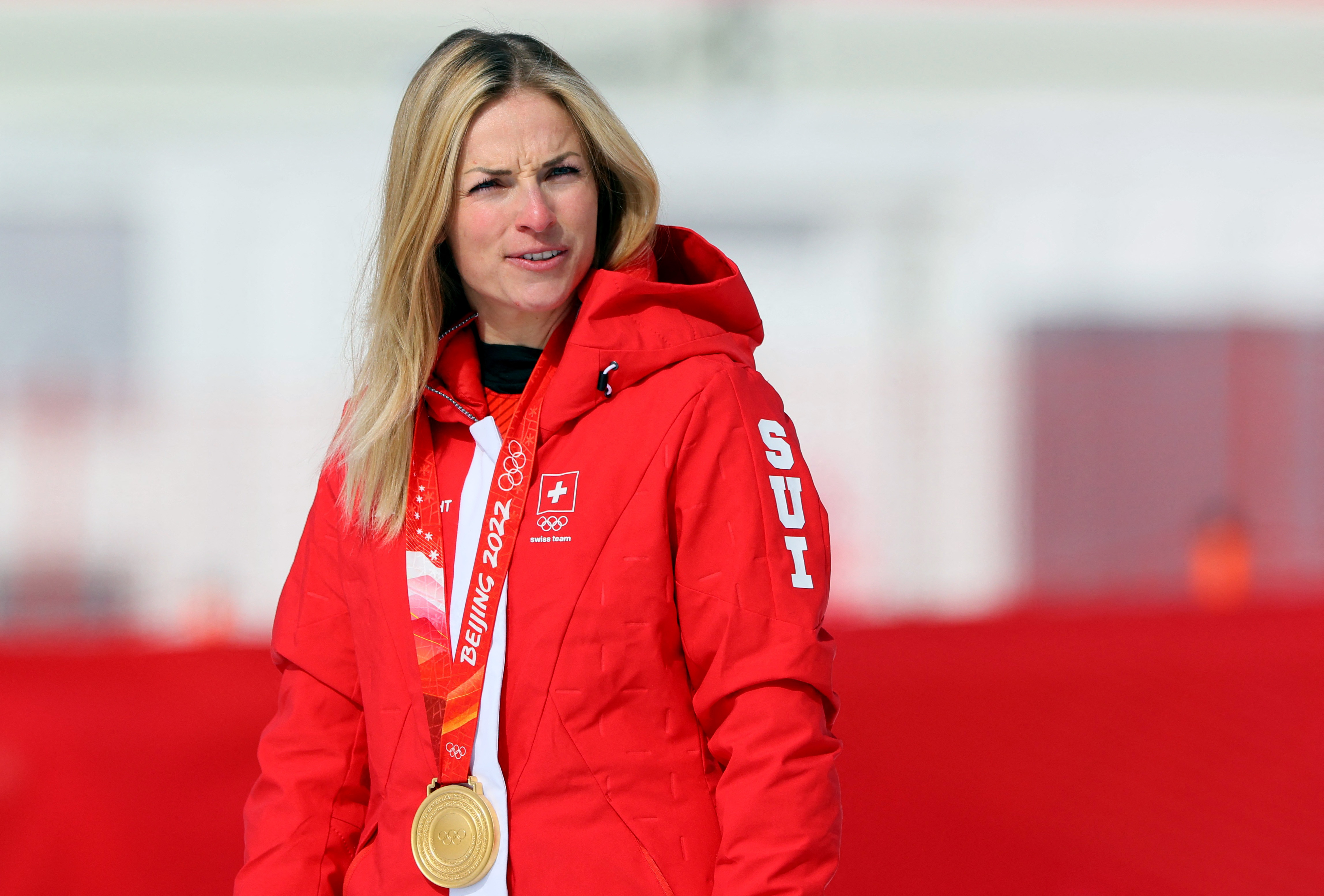 image Beijing Olympics: Alpine skiing-Switzerland&#8217;s Gut-Behrami wins gold in super-G