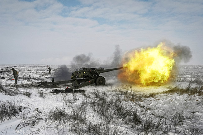 file photo: russian service members hold drills in the rostov region