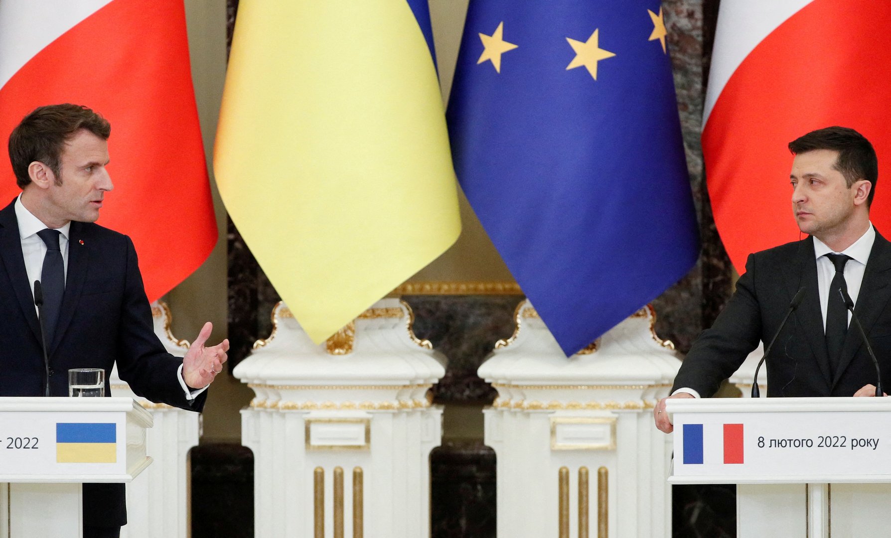 image France&#8217;s Macron calls for calm to resolve Ukraine crisis