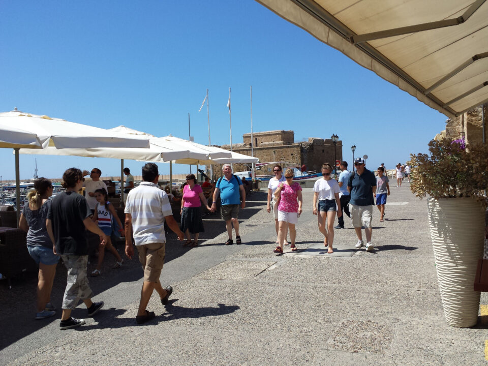 paphos harbour tourists 2016