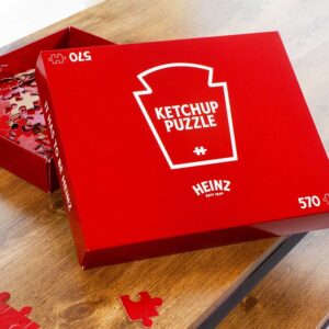 the ketchup jigsaw is one of the 'impossible puzzles' 570 solid red pieces