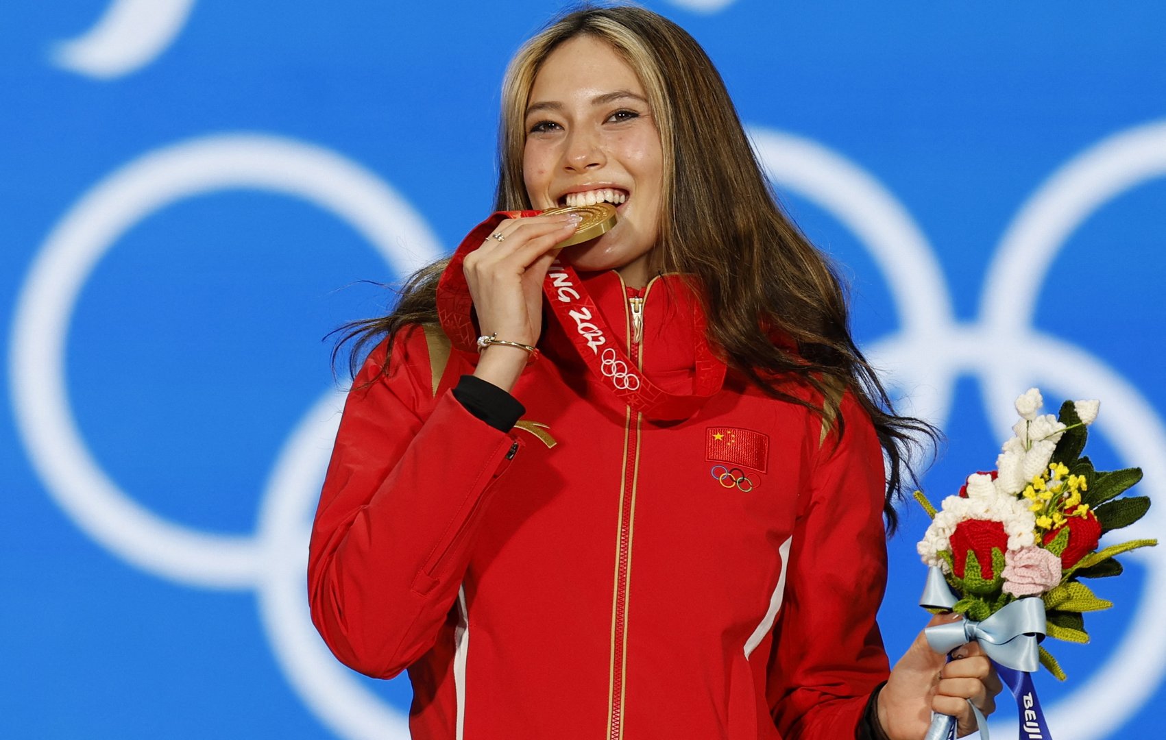 image Beijing claims Gu as a daughter after golden day in China