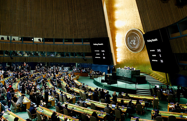 image UN General Assembly in historic vote denounces Russia over Ukraine invasion