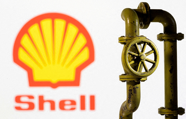 file photo: illustration shows shell logo and natural gas pipeline